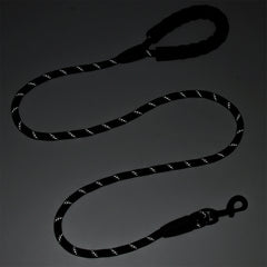 1.5m Reflective Nylon Dog Leash – Soft Handle Pet Walking Leash