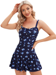 Floral Plus-Size Swim Dress – Women’s Shaping One-Piece Swimsuit 2025