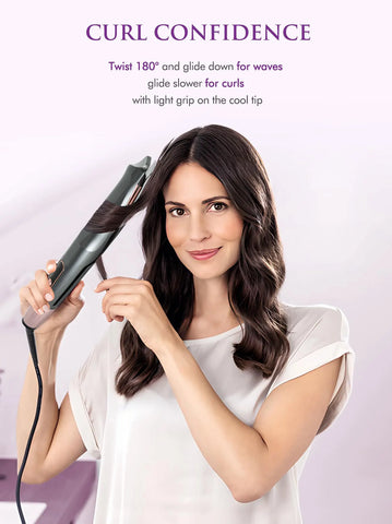 3/4" Tapered Ceramic Curling Wand – Fast-Heat Professional Hair Curler