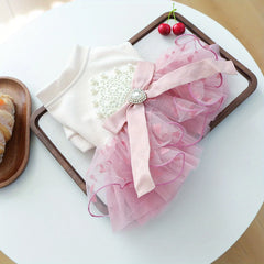 Luxury Princess Pet Wedding Dress 👑 Haute Couture Tutu Outfit for Dogs & Cats