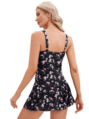 Floral Plus-Size Swim Dress – Women’s Shaping One-Piece Swimsuit 2025