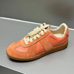 AUTUSPIN 17 Colors Women Training Sport Shoes Summer Autumn Fashion Sewing Ladies Lace-up Sneakers Contrast Casual Flats Female