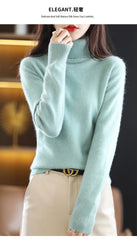 Women’s 100% Mink Cashmere Turtleneck Sweater