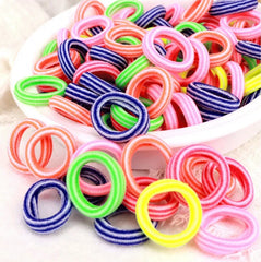 100/200PCS Colorful Nylon Elastic Hair Bands for Girls & Women