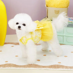 Sweet Summer Princess Pet Dress – Wedding Outfit for Small Dogs & Cats