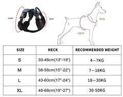 No-Pull Dog Harness – Adjustable Reflective Padded Vest with Handle for Large Dogs