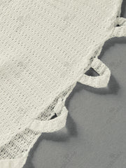 Sexy Knit Striped Side Cut-Out Mini Beach Dress – Women’s Swimsuit Cover-Up