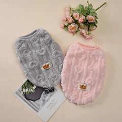 Warm Fleece Dog Jacket ❄️ Soft Autumn & Winter Outfit for Small Pets