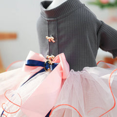 Fancy Bowtie Pet Dress – Luxury Summer Outfit for Dogs & Cats