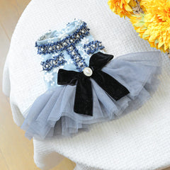 Luxury Princess Pet Dress – Fancy Spring/Summer Outfit for Small Dogs & Cats