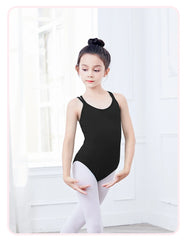 Girls Double Camisole Ballet Leotard – Spaghetti Strap Dance Bodysuit
