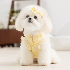 Cute Floral Lace Pet Dress Harness – Cute Spring/Summer Outfit for Small Dogs & CatsCat Dog Floral Crossbody Vest Harness - Spring/Summer Lace Dress Two-Legged Outfit for Teddy Dogs & Cats, Pet Clothes