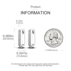 925 Silver Hoop Earrings for Women – Zircon Heart & Star Drops