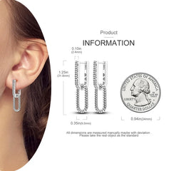 925 Silver Hoop Earrings for Women – Zircon Heart & Star Drops