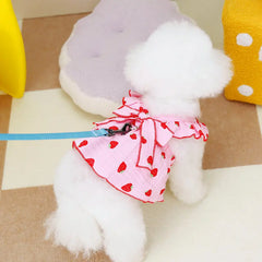Strawberry Dog Dress 🍓 Cute Summer Outfit with Bow for Small Dogs & Cats