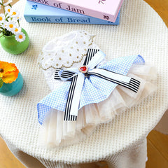 Small Puppy Summer Dress – Cute Bowknot Outfit for Wedding & Birthday Parties