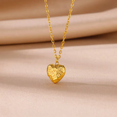 Stainless Steel Sunflower Pendant Necklace for Women