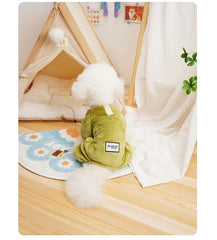 Fleece Warm Pet Clothes – Winter Dog Jumpsuit Pajamas