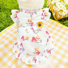 Princess Dog Dress 🍓 Cute Strawberry Summer Outfit for Small Dogs & Cats