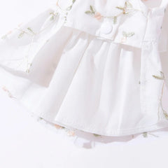 Fashion Print Summer Dog Dress 🌸 Sweet Bow Princess Outfit for Small Dogs & Cats
