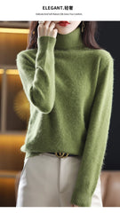 Women’s 100% Mink Cashmere Turtleneck Sweater