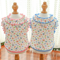 Floral Puppy Vest Dress 🌸 Soft Summer Princess Outfit for Small Dogs & Cats