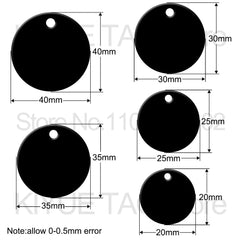 100pcs Aluminum Dog ID Tags – Round Personalized Name Plates