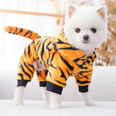Fleece Pet Jumpsuit – Warm Hoodie for Small Dogs & Cats