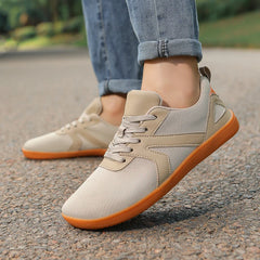 Minimalist Shoes for Men Women Wide Toe Barefoot Zero Drop Shoes Casual Artificial Leather Lightweight Walking Sneakers