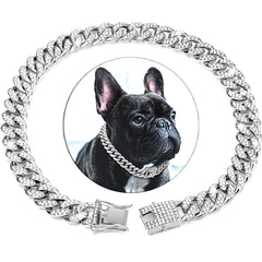 Dog & Cat Diamond Cuban Link Chain – Crystal Pet Collar