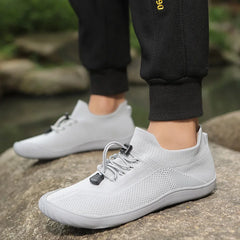 Minimalist Shoes for Men Women Wide Toe Barefoot Zero Drop Shoes Casual Artificial Leather Lightweight Walking Sneakers