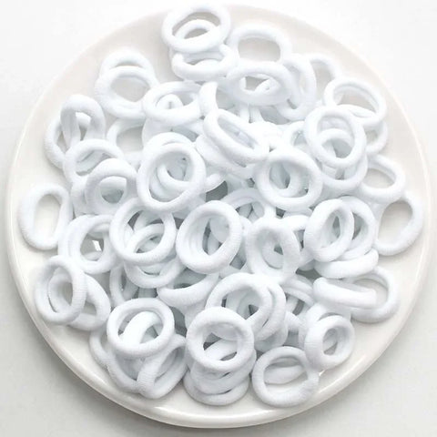 100/200PCS Colorful Nylon Elastic Hair Bands for Girls & Women