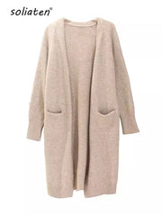 Women’s Loose Knit Cardigan Sweater with Pockets