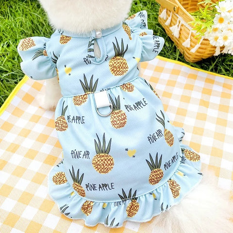 Princess Dog Dress 🍓 Cute Strawberry Summer Outfit for Small Dogs & Cats