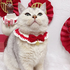 Dog Clothing Cat Collar Cats Clothing Christmas Pet Scarf Collar Christmas Cute Sweet Pet Decor Bow Cat Costume Cats Accessories