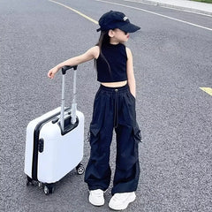 Girls Casual Cargo Pants