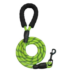 1.5m Reflective Nylon Dog Leash – Soft Handle Pet Walking Leash