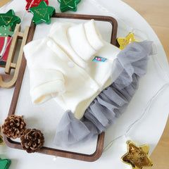 Christmas Snowman Pet Dress – Winter Princess Outfit for Dogs & Cats