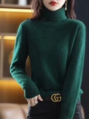 Women’s 100% Mink Cashmere Turtleneck Sweater