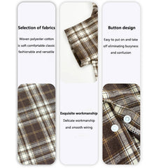 Summer Plaid Pet Shirt – Cotton Vest for Small Dogs