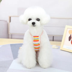 Striped Ruffle Pet Dress – Sweet Summer Vest Outfit for Small Dogs & Cats