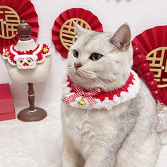 Christmas Pet Scarf Collar – Cute Bow Tie Costume for Dogs & Cats