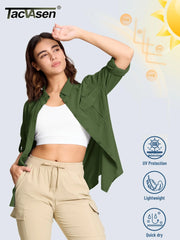 TACVASEN Women’s Quick-Dry Hiking Shirt – Long Sleeve Outdoor Top