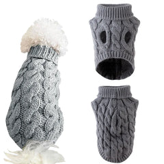 Small Dog Knitted Sweater – Autumn Winter Warm Pet Clothes