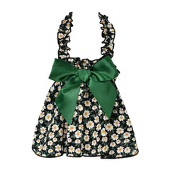 Cyan Flower Pet Dress 🌸 Slim Summer Outfit for Small Dogs & Cats