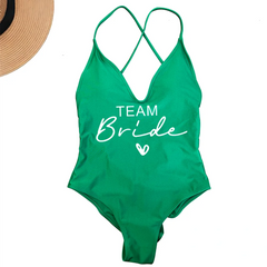Team Bride One-Piece Swimsuit – Women’s Sexy Padded Bathing Suit 2025