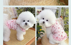 Pet Floral Tutu Dress – Mesh Layered Skirt for Small Dogs & Puppies