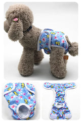 Washable Female Dog Diapers 🐾 Adjustable Reusable Pet Period Panties (1–3 pcs)