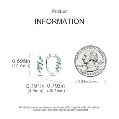 925 Silver Hoop Earrings for Women – Zircon Heart & Star Drops