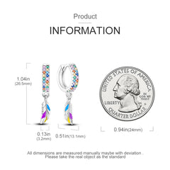 925 Silver Hoop Earrings for Women – Zircon Heart & Star Drops